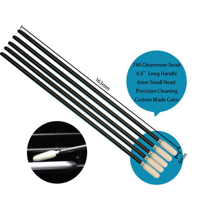 TX740 Sin pelusa 6,5 ​​"Mango extra largo Esponja de precisión Hisopo para detalles Hisopo de espuma de limpieza para impresora para limpieza de automóviles