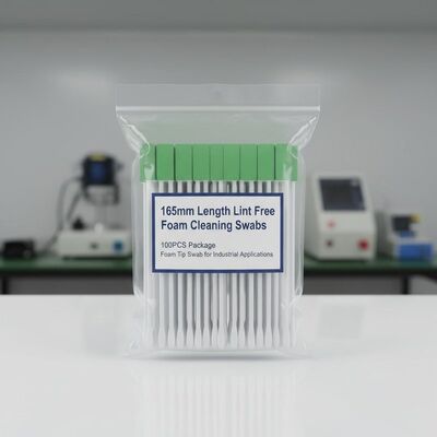 165 mm de longitud Swabs de limpieza libres de espuma sin lente 100PCS Swabs de punta de espuma para aplicaciones industriales