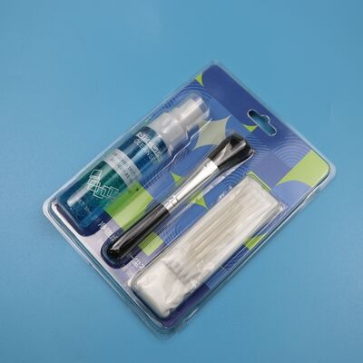 Toallitas de microfibra para limpieza de lentes portátiles 4 en 1, cepillo de limpieza de pantalla, Kit de limpieza para ordenador portátil con solución