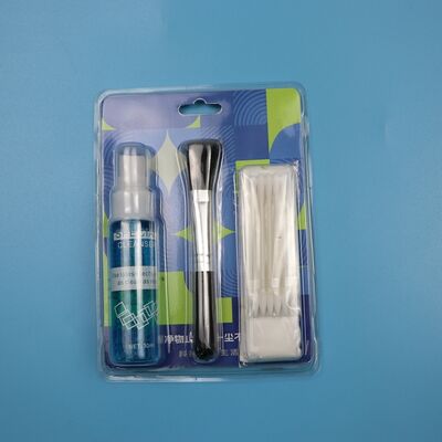 Toallitas de microfibra para limpieza de lentes portátiles 4 en 1, cepillo de limpieza de pantalla, Kit de limpieza para ordenador portátil con solución