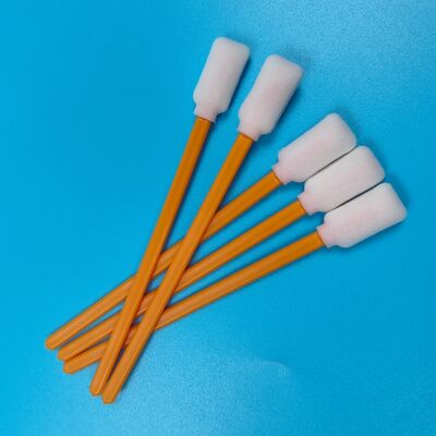 712A Lint Free Orange Stick Esponja Swab detallado de sala de limpieza Swab rectangular de espuma para limpieza de impresoras