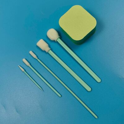 Kit de hisopo para detalles de microesponja con mango verde portátil, kit de hisopo de limpieza de precisión, equipo de limpieza de coche