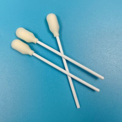 Hisopo blanco disponible de la punta de la espuma del palillo de la esponja del algodón de la cubierta de la espuma del palillo de los PP para las pruebas médicas