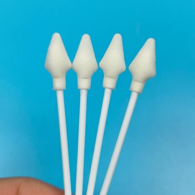 Disposable White PP Stick High Absorbency Foam Cover Cotton Head Sponge Swab Medical FArrow Tip Foam Swab for Laboratory
