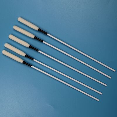White PP Stick Long Sponge Swab for Medical Cleaning High Absorbency Foam Tip Swab Trocar Cleaning Swab with 8mm Head Width