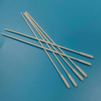 Hisopo nasal de nailon flocado fuerte ABS envuelto individualmente estéril, hisopo de muestreo de prueba de gripe, hisopo de recolección de muestras bucales