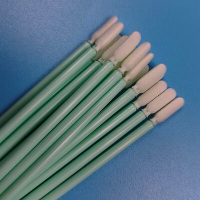 TX709, palo de PP verde, esponja de limpieza de precisión, hisopo para sala limpia, punta de espuma, hisopo para detalles, hisopo de limpieza electrónica