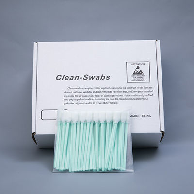 Swabs de limpieza con disolvente industrial con cabeza de espuma unida térmicamente, alta capacidad de retención de disolvente
