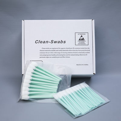 Swabs de limpieza con disolvente industrial con cabeza de espuma unida térmicamente, alta capacidad de retención de disolvente
