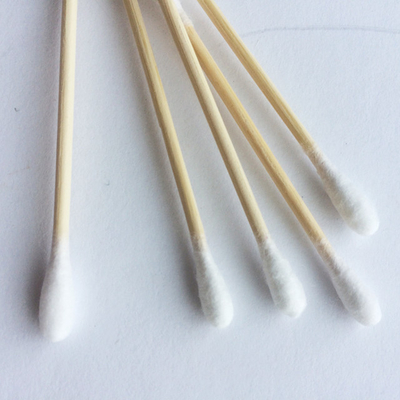 Oído que limpia los brotes biodegradables del algodón de 3" de 75m m