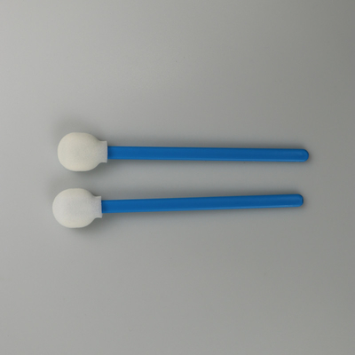 Palillo azul de las esponjas sin pelusa disponibles principales redondas de la esponja de la piruleta