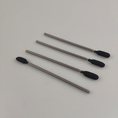Recinto limpio Gray Handle Foam Tip Swab libre de polvo con la cabeza negra