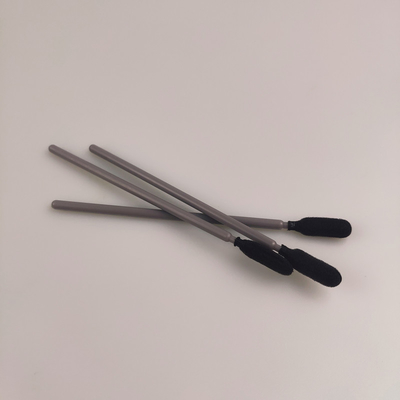 Recinto limpio Gray Handle Foam Tip Swab libre de polvo con la cabeza negra