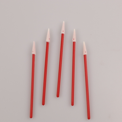 100pcs el uso industrial PP rojos pega la limpieza de las auriculares de Mini Pointed Foam Swab For