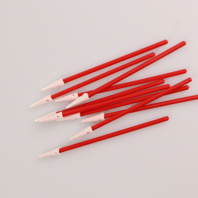 100pcs el uso industrial PP rojos pega la limpieza de las auriculares de Mini Pointed Foam Swab For