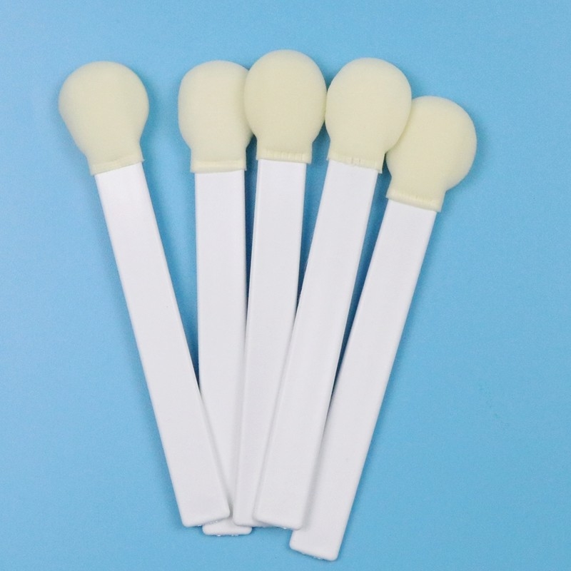 145 mm Bastón blanco de PP 30 mm Gran cabeza redonda Bastón de esponja aplicador de exfoliante de espuma médica
