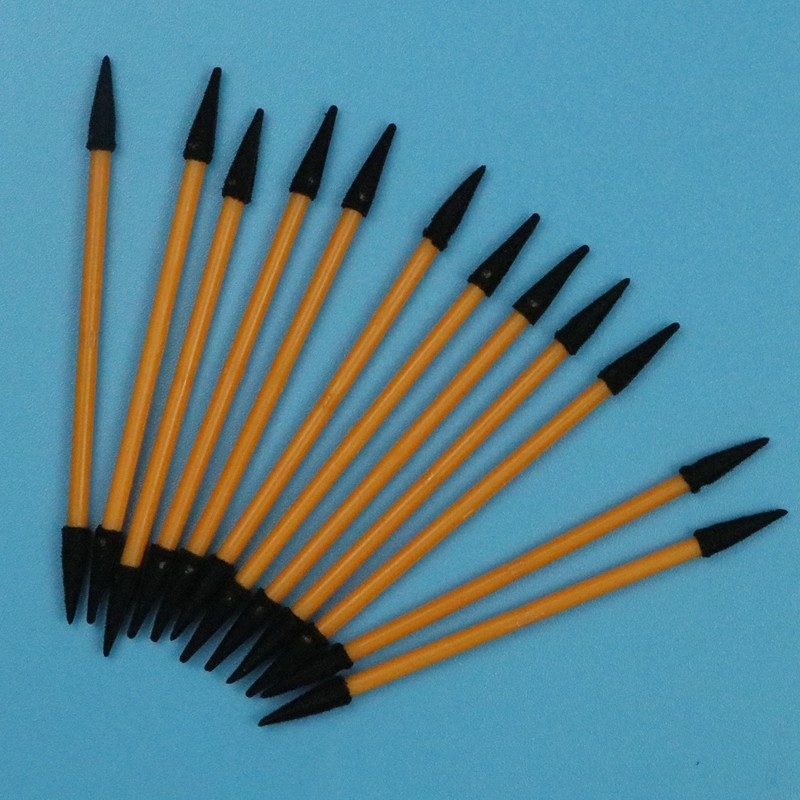 TX750 Lint Free Orange Handle Mini Punzante Esponja Pedazo de Espuma de Sala Limpia Pequeño de doble extremo para una limpieza detallada