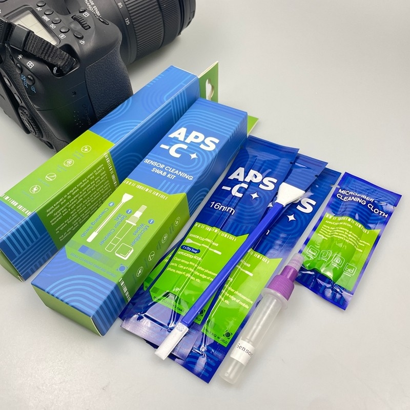 3 en 1 APS-C cámara sensor Kit de limpieza de barras individuales empaquetado con limpiador de sensores
