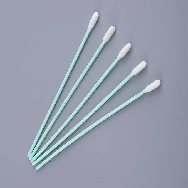 Swabs de punta de espuma de mango largo de 163 mm ️ Swabs de limpieza de precisión negro/verde/azul (TX 740) para electrónica y limpieza de ranuras
