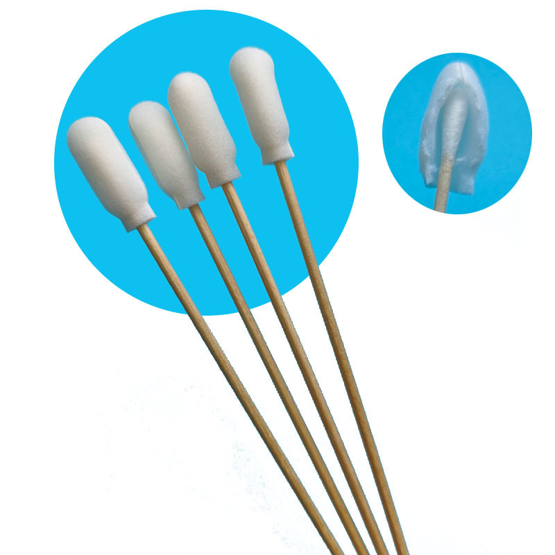 720 Cubierta de espuma de palo de madera biodegradable Swab de algodón aplicadores de limpieza de precisión Swab para laboratorios