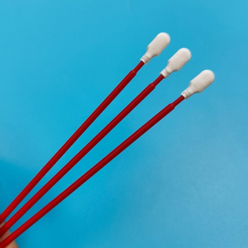 761 Lint Free Red Handle Swab de microfibra para limpieza de automóviles Swab detallado de cuarto limpio Swab de poliéster para limpieza de semiconductores