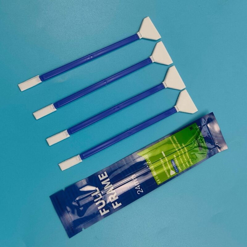 Swab de microfibra de 24 mm en forma de V con doble extremo de cámara de limpieza Swab de marco completo Swab de sensor Swab detallado