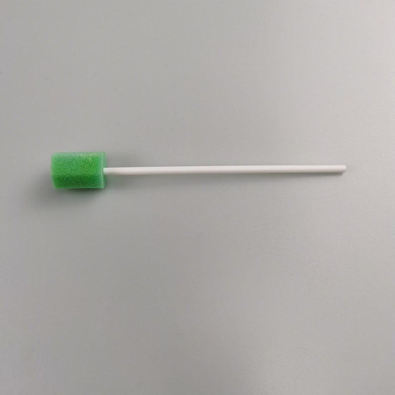 Hisopos de cuidado bucal con código de color – Puntas de esponja redonda de flor empaquetadas individualmente (Verde/Rosa) para uso médico y doméstico